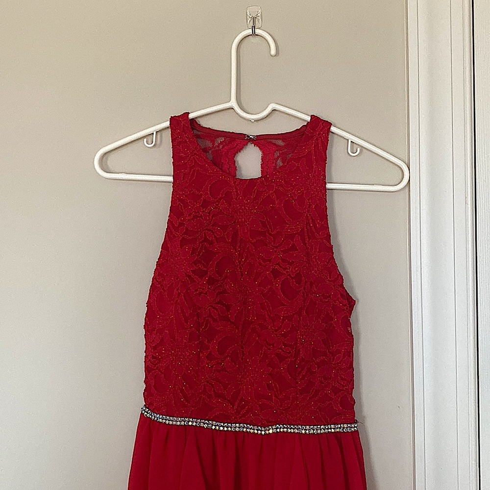 Red high low dress from City Studio, size 3(juniors).